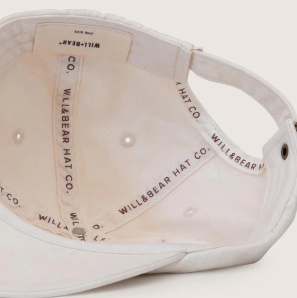 NWT Will + Bear Natural Brushed Cotton Canvas Riley Bone MORE TREES Canvas Cap - Picture 12 of 12